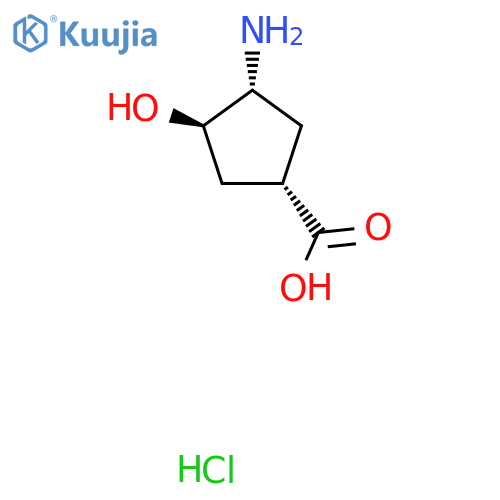 (1S,3R,4R)-3-Amino-4-hydroxycyclopentane-1-carboxylic acid;hydrochloride structure