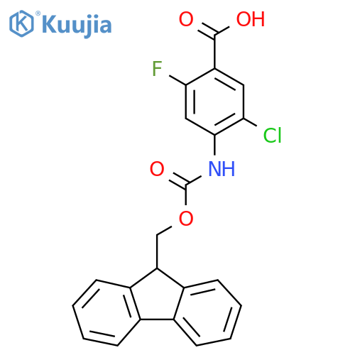 5-chloro-4-({[(9H-fluoren-9-yl)methoxy]carbonyl}amino)-2-fluorobenzoic acid structure