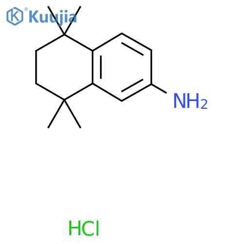 5,5,8,8-Tetramethyl-6,7-dihydronaphthalen-2-amine;hydrochloride structure