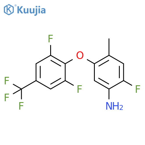 Benzenamine, 5-[2,6-difluoro-4-(trifluoromethyl)phenoxy]-2-fluoro-4-methyl- structure