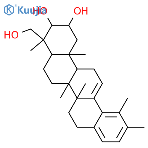 28-Nor-12,17,19,21-ursatetraene-2,3,23-triol; (2α,3β)-form structure