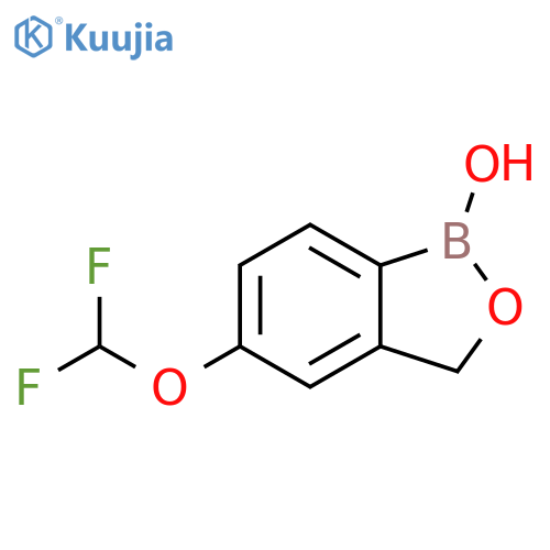5-(difluoromethoxy)-1,3-dihydro-2,1-benzoxaborol-1-ol structure