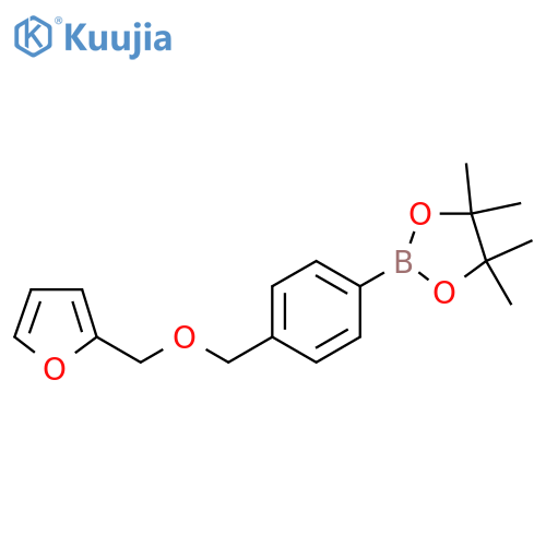2-(4-((Furan-2-ylmethoxy)methyl)phenyl)-4,4,5,5-tetramethyl-1,3,2-dioxaborolane structure