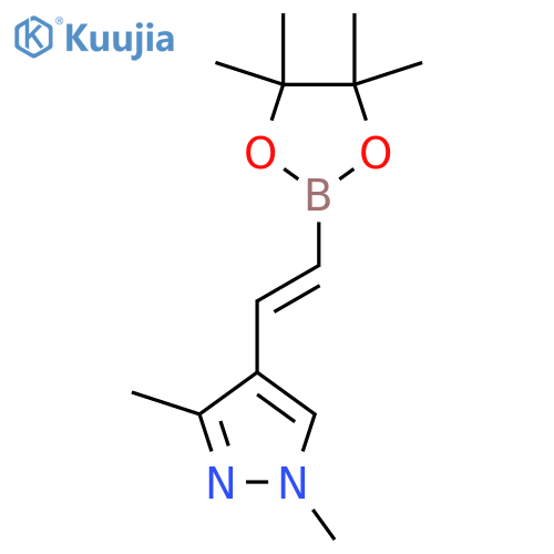 1,3-dimethyl-4-[2-(tetramethyl-1,3,2-dioxaborolan-2-yl)ethenyl]-1H-pyrazole structure