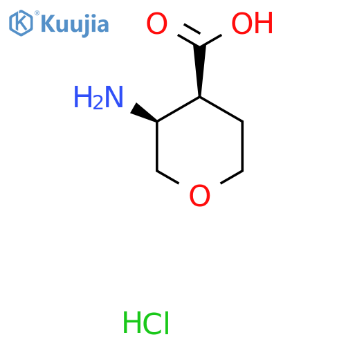 (3S,4S)-3-Aminotetrahydro-2H-pyran-4-carboxylic acid hydrochloride structure