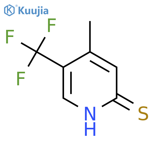 4-Methyl-5-(trifluoromethyl)-1H-pyridine-2-thione structure