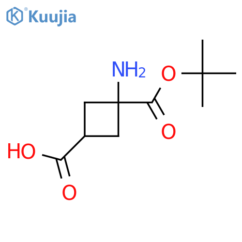 (1s,3s)-3-Amino-3-[(tert-butoxy)carbonyl]cyclobutane-1-carboxylic acid structure