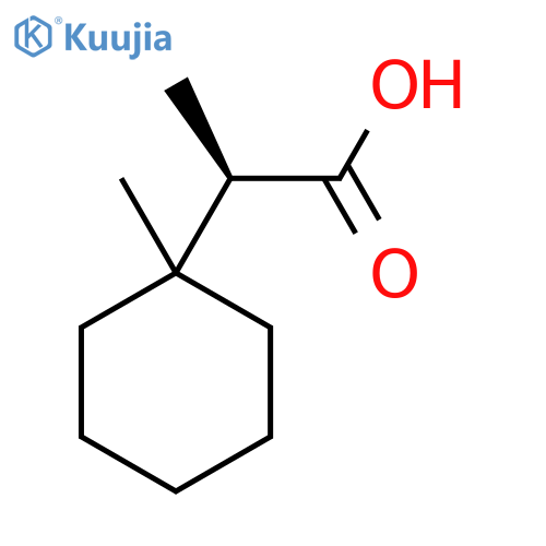 (2R)-2-(1-Methylcyclohexyl)propanoic acid structure