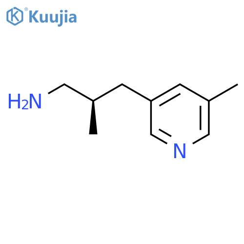 (2R)-2-Methyl-3-(5-methylpyridin-3-yl)propan-1-amine structure
