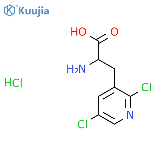 2-Amino-3-(2,5-dichloropyridin-3-yl)propanoic acid;hydrochloride structure