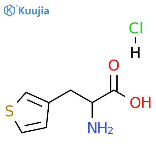 2-amino-3-(thiophen-3-yl)propanoic acid hydrochloride structure