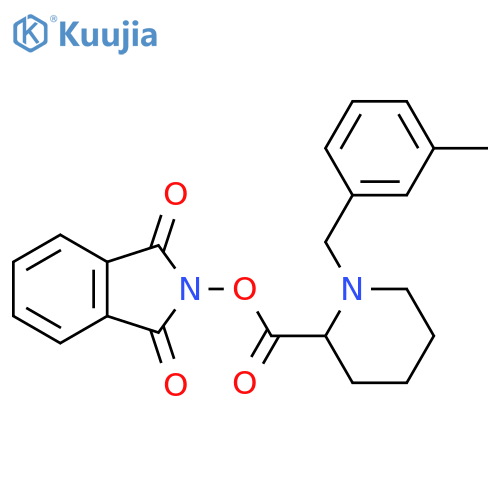 1,3-dioxo-2,3-dihydro-1H-isoindol-2-yl 1-[(3-methylphenyl)methyl]piperidine-2-carboxylate structure