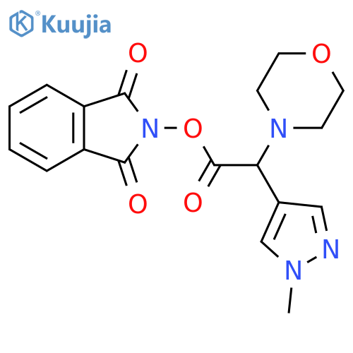 1,3-dioxo-2,3-dihydro-1H-isoindol-2-yl 2-(1-methyl-1H-pyrazol-4-yl)-2-(morpholin-4-yl)acetate structure