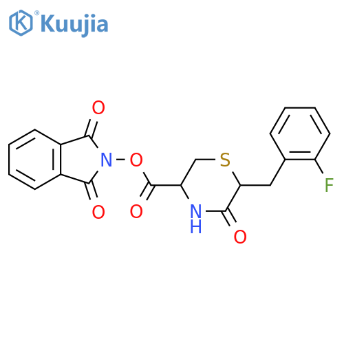 1,3-dioxo-2,3-dihydro-1H-isoindol-2-yl 6-[(2-fluorophenyl)methyl]-5-oxothiomorpholine-3-carboxylate structure