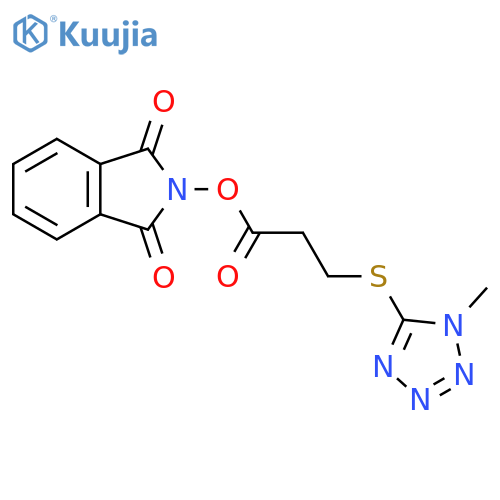 1,3-dioxo-2,3-dihydro-1H-isoindol-2-yl 3-[(1-methyl-1H-1,2,3,4-tetrazol-5-yl)sulfanyl]propanoate structure