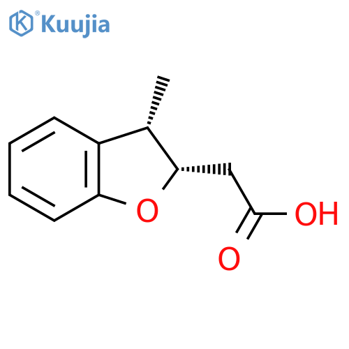 2-[(2S,3S)-3-Methyl-2,3-dihydro-1-benzofuran-2-yl]acetic acid structure