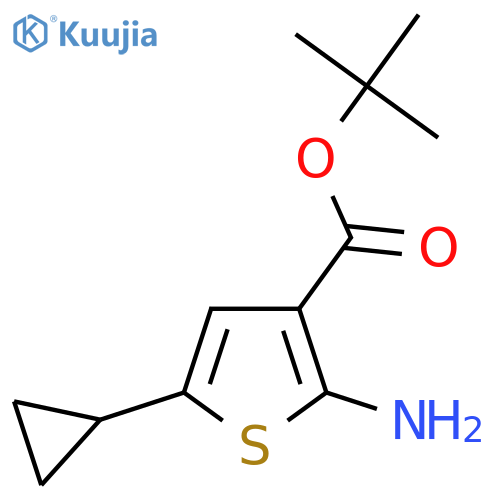 Tert-butyl 2-amino-5-cyclopropylthiophene-3-carboxylate structure