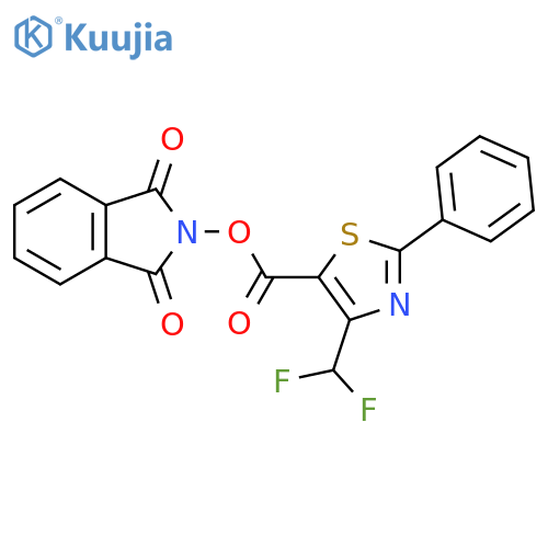 1,3-dioxo-2,3-dihydro-1H-isoindol-2-yl 4-(difluoromethyl)-2-phenyl-1,3-thiazole-5-carboxylate structure