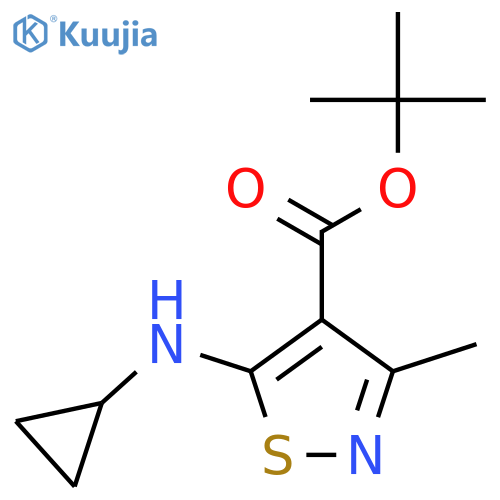 Tert-butyl 5-(cyclopropylamino)-3-methyl-1,2-thiazole-4-carboxylate structure