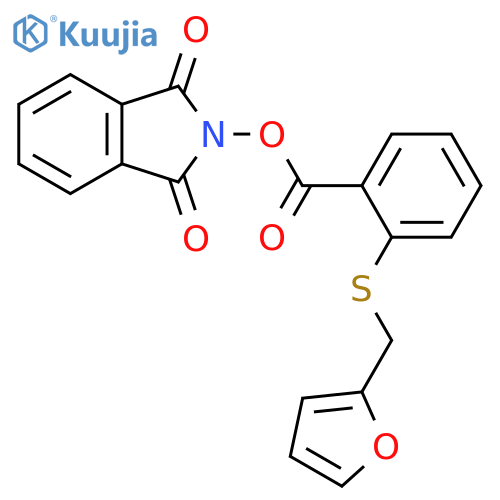 1,3-dioxo-2,3-dihydro-1H-isoindol-2-yl 2-{[(furan-2-yl)methyl]sulfanyl}benzoate structure