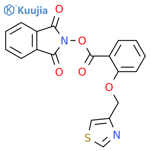1,3-dioxo-2,3-dihydro-1H-isoindol-2-yl 2-[(1,3-thiazol-4-yl)methoxy]benzoate structure
