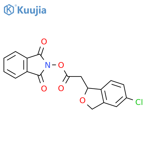 1,3-dioxo-2,3-dihydro-1H-isoindol-2-yl 2-(5-chloro-1,3-dihydro-2-benzofuran-1-yl)acetate structure