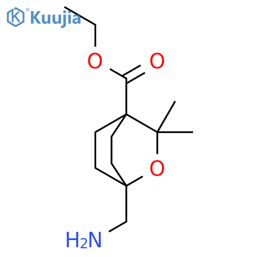 ethyl 1-(aminomethyl)-3,3-dimethyl-2-oxabicyclo2.2.2octane-4-carboxylate structure