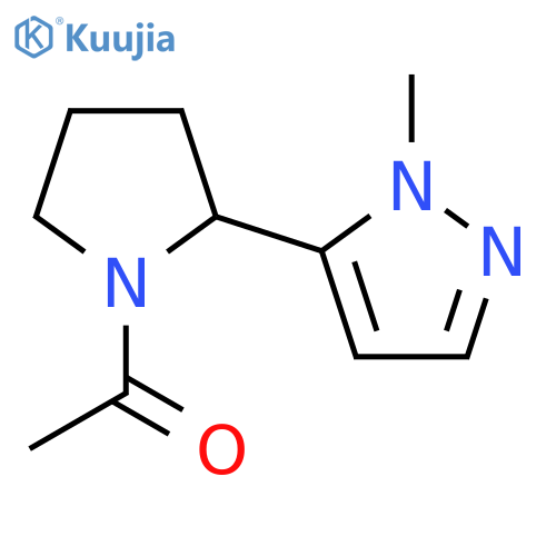 1-[2-(2-Methylpyrazol-3-yl)pyrrolidin-1-yl]ethanone structure