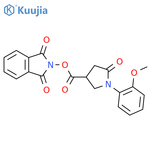 1,3-dioxo-2,3-dihydro-1H-isoindol-2-yl 1-(2-methoxyphenyl)-5-oxopyrrolidine-3-carboxylate structure