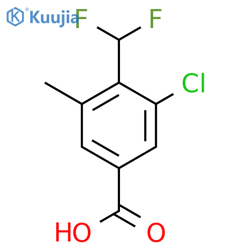 3-Chloro-4-(difluoromethyl)-5-methylbenzoic acid structure