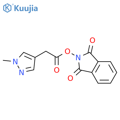 1,3-dioxo-2,3-dihydro-1H-isoindol-2-yl 2-(1-methyl-1H-pyrazol-4-yl)acetate structure