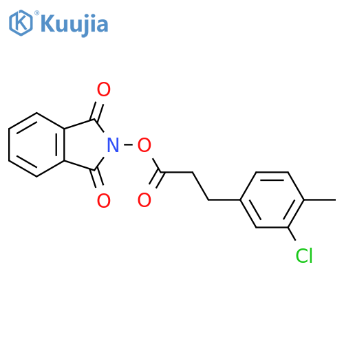 1,3-dioxo-2,3-dihydro-1H-isoindol-2-yl 3-(3-chloro-4-methylphenyl)propanoate structure