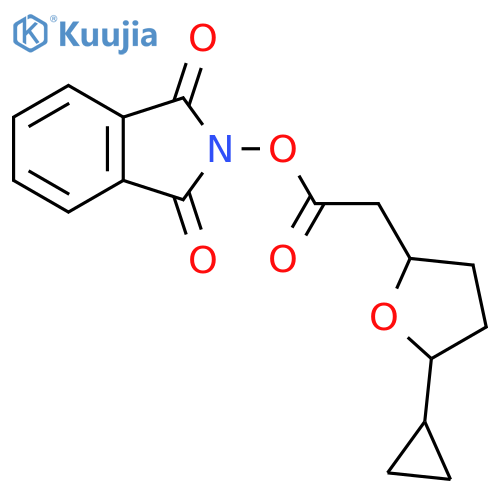 1,3-dioxo-2,3-dihydro-1H-isoindol-2-yl 2-(5-cyclopropyloxolan-2-yl)acetate structure