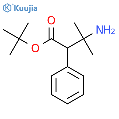 Tert-butyl 3-amino-3-methyl-2-phenylbutanoate structure