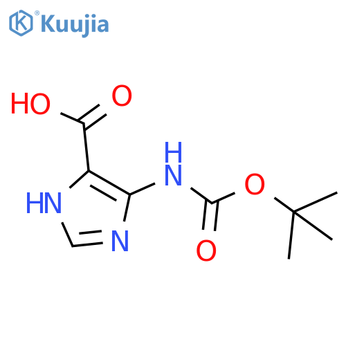 5-{[(tert-butoxy)carbonyl]amino}-1H-imidazole-4-carboxylic acid structure