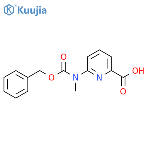 6-[Methyl(phenylmethoxycarbonyl)amino]pyridine-2-carboxylic acid structure