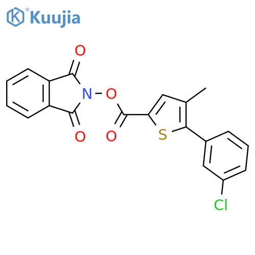 1,3-dioxo-2,3-dihydro-1H-isoindol-2-yl 5-(3-chlorophenyl)-4-methylthiophene-2-carboxylate structure
