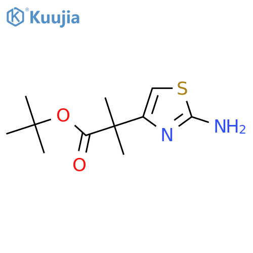 Tert-butyl 2-(2-amino-1,3-thiazol-4-yl)-2-methylpropanoate structure