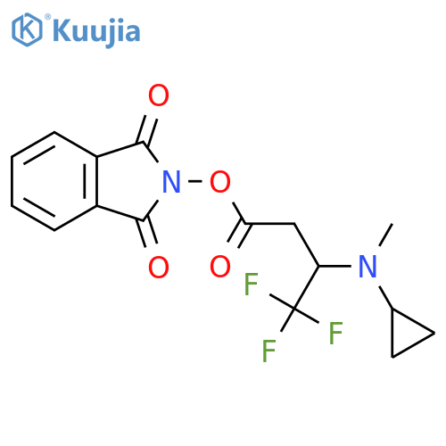 1,3-dioxo-2,3-dihydro-1H-isoindol-2-yl 3-[cyclopropyl(methyl)amino]-4,4,4-trifluorobutanoate structure