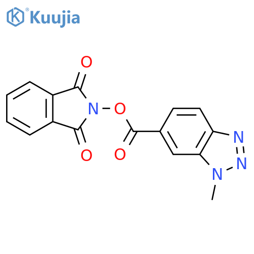 1,3-dioxo-2,3-dihydro-1H-isoindol-2-yl 1-methyl-1H-1,2,3-benzotriazole-6-carboxylate structure