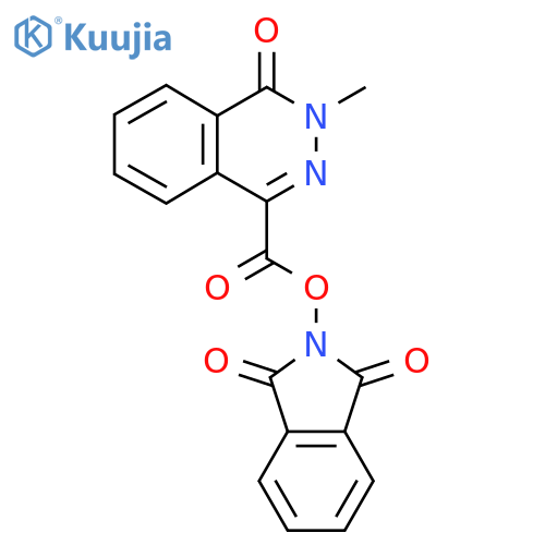 1,3-dioxo-2,3-dihydro-1H-isoindol-2-yl 3-methyl-4-oxo-3,4-dihydrophthalazine-1-carboxylate structure