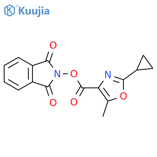 1,3-dioxo-2,3-dihydro-1H-isoindol-2-yl 2-cyclopropyl-5-methyl-1,3-oxazole-4-carboxylate structure