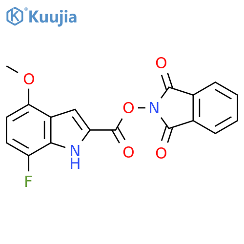 1,3-dioxo-2,3-dihydro-1H-isoindol-2-yl 7-fluoro-4-methoxy-1H-indole-2-carboxylate structure