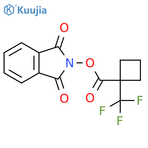 1,3-dioxo-2,3-dihydro-1H-isoindol-2-yl 1-(trifluoromethyl)cyclobutane-1-carboxylate structure