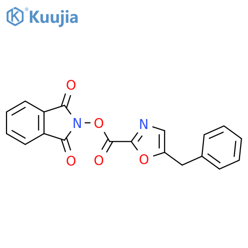 1,3-dioxo-2,3-dihydro-1H-isoindol-2-yl 5-benzyl-1,3-oxazole-2-carboxylate structure