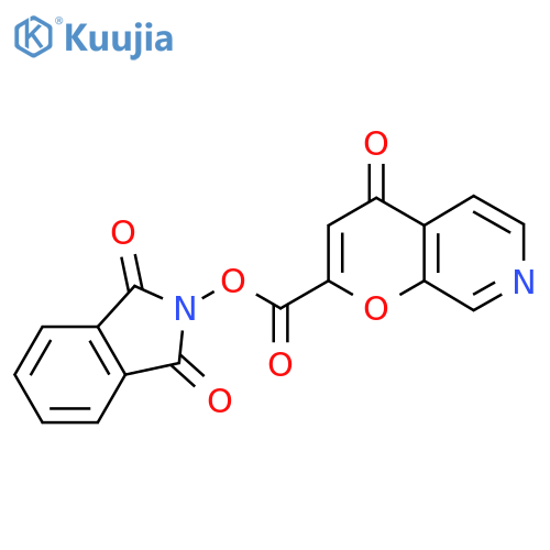 1,3-dioxo-2,3-dihydro-1H-isoindol-2-yl 4-oxo-4H-pyrano[2,3-c]pyridine-2-carboxylate structure