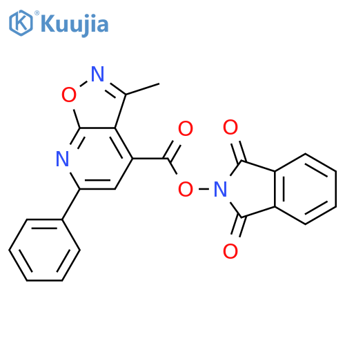 1,3-dioxo-2,3-dihydro-1H-isoindol-2-yl 3-methyl-6-phenyl-[1,2]oxazolo[5,4-b]pyridine-4-carboxylate structure