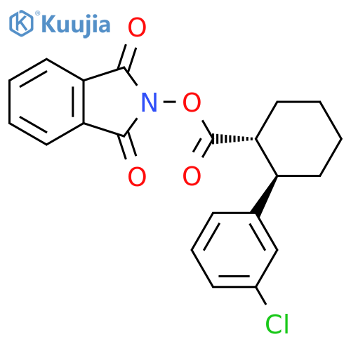 rac-1,3-dioxo-2,3-dihydro-1H-isoindol-2-yl (1R,2R)-2-(3-chlorophenyl)cyclohexane-1-carboxylate structure