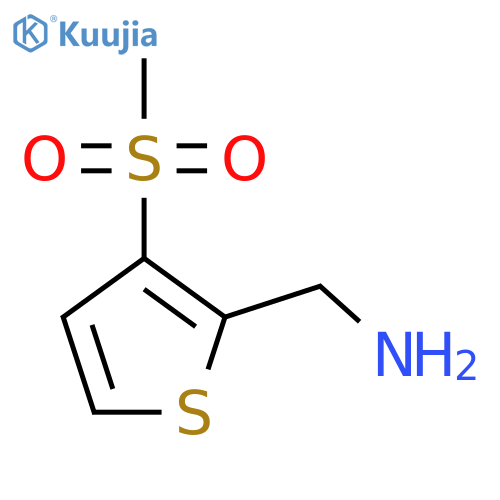 (3-methanesulfonylthiophen-2-yl)methanamine structure