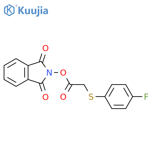 1,3-dioxo-2,3-dihydro-1H-isoindol-2-yl 2-[(4-fluorophenyl)sulfanyl]acetate structure